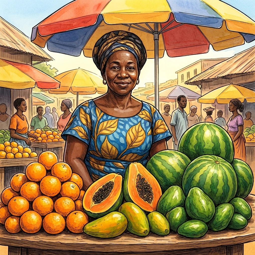 25 ans de fruits à Dantokpa, témoignage, narré par Émeline LANHA