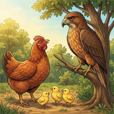 La Poule et l’Épervier, conte, narré par Benjamin BOME