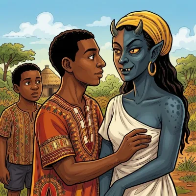 Les Jumeaux et la Fille Démonique, conte, narré par Marguérite KOTY