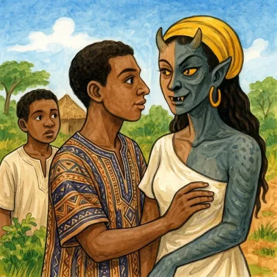 Les Jumeaux et la Fille Démonique, conte, narré par Marguérite KOTY